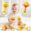 Baby Sensory Toys with Rattles - Multicolor Tactile Stimulation Toys for Motor Skills Development, Gripping & Ringing Sounds
