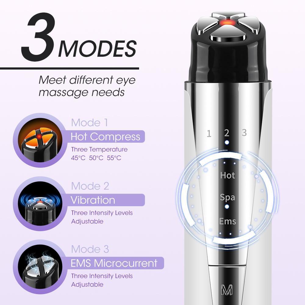 EMS Eye Beauty Device Microcurrent Eye Massager Remove Eye Bags Dark Circles LED Red Light Eye Lifting Massage Instrument