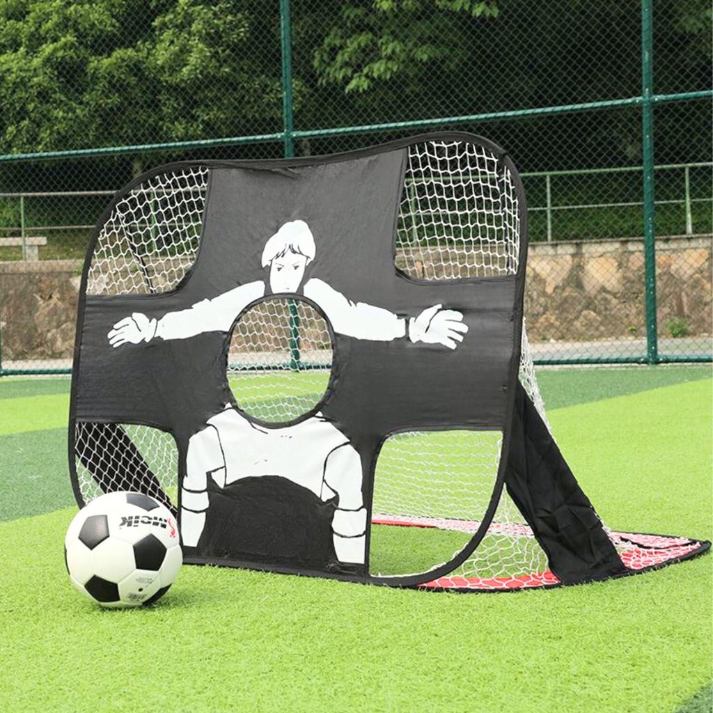 Children's soccer goal, portable, self-folding target mat, 2 in 1