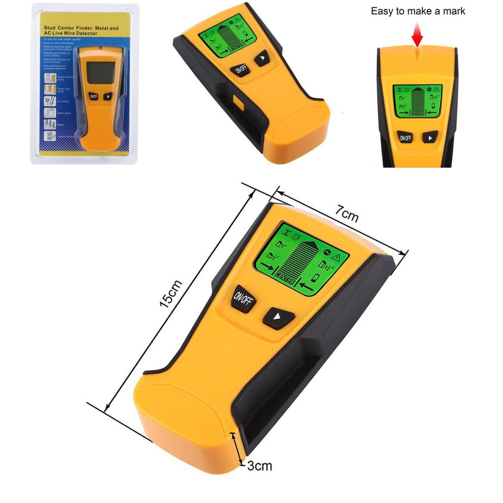 1 3 In Stud Finder Wood Metal And Ac Live Wire Detector Metal Detector Tool