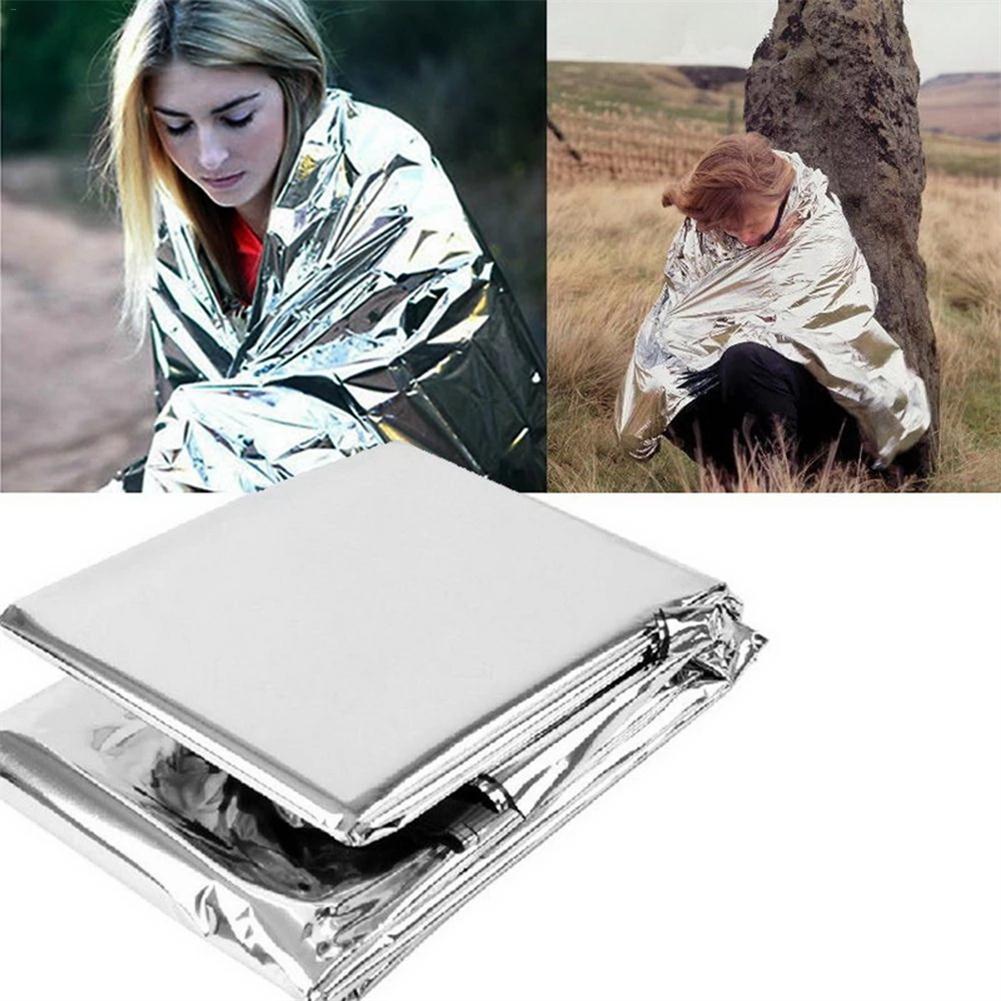 Folding Emergency Blanket 210Cm*130Cm Silver/Gold Emergency Survival Rescue Shelter Outdoor Camping Warm Keeping Blankets