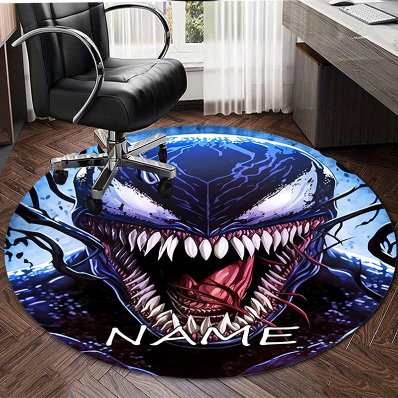 Personalized V-Venom Round Chair Office Rug - Perfect for Mat, Office Chair & More - Ideal Gift for Birthdays and Holidays