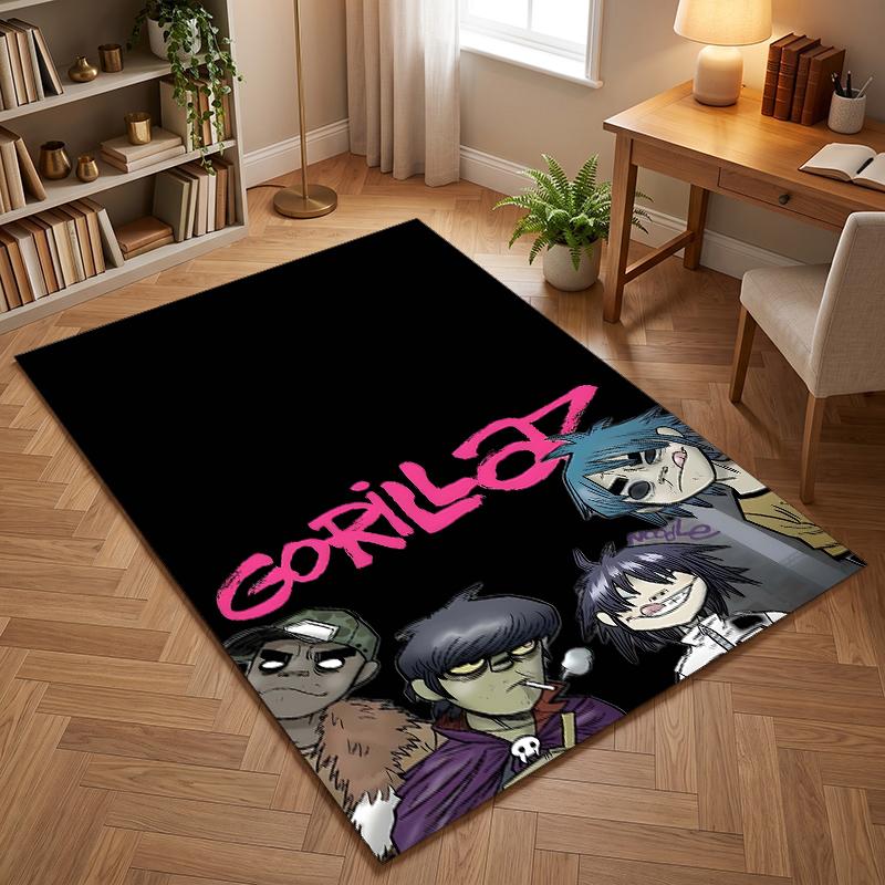 Gorillaz (5) Büroteppiche geeignet für Wohnzimmer Schlafzimmer Büros und Küchen ein Geschenk für moderne Wohnkultur