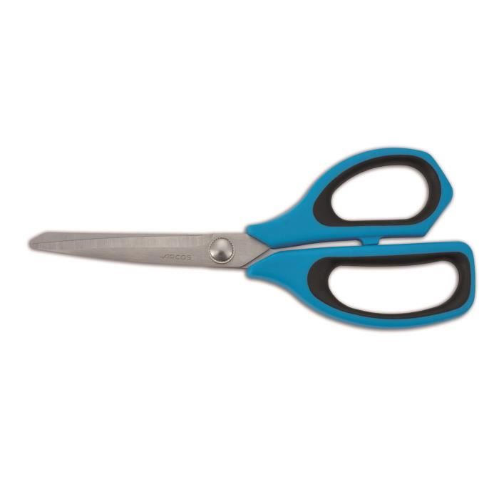 Ciseaux de cuisine Arcos 185623 acier inoxydable et mango Polypropylène + 215 mm élastomère bleu sous blister.