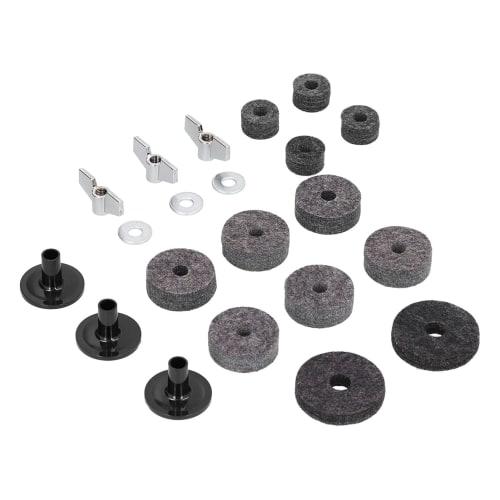 21-Piece Cymbal Felt Set, Clutch Bracket Tube Drum Accessories, Fiber Felt, Specially Designed for Fixing C-Pieces on Drums