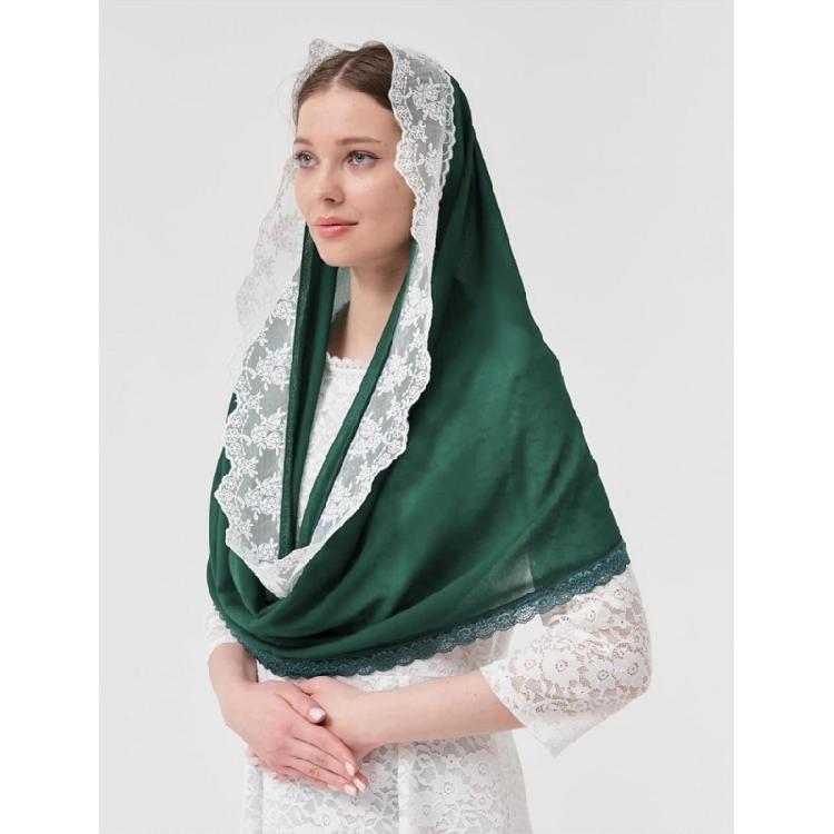 Skin Friendly Lace Headcover Communion Headcover Veil Religious Event Veil for Bridal Event, and Daily Fashion