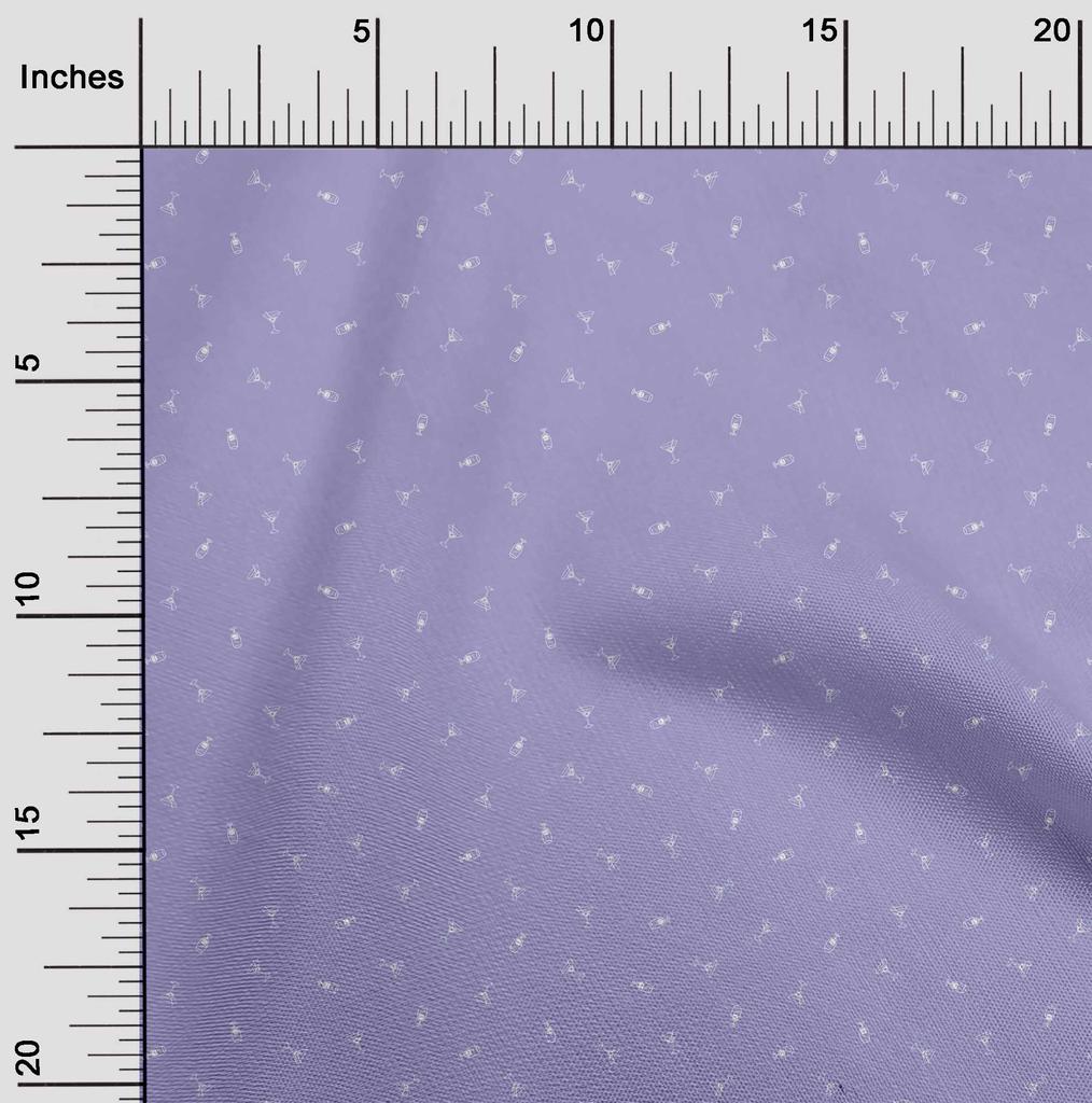 oneOone Cotton Flex Light Purple Fabric Minimal Mocktail Diy Clothing Quilting Fabric Print Fabric By Yard 40 Inch
