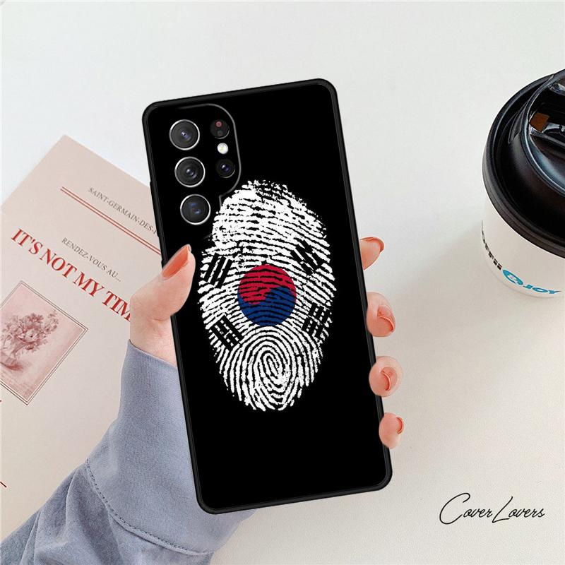 South Korea Flag Phone Case For Samsung Galaxy S24 S25 S23 S22 Ultra Note 10 20 Plus S20 S21 FE Cover