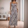 Amazon zomer nieuw 2025 nieuw sexy V-hals bandjesjurk Amerikaanse Spice Girl luipaardprint bandjesjurk