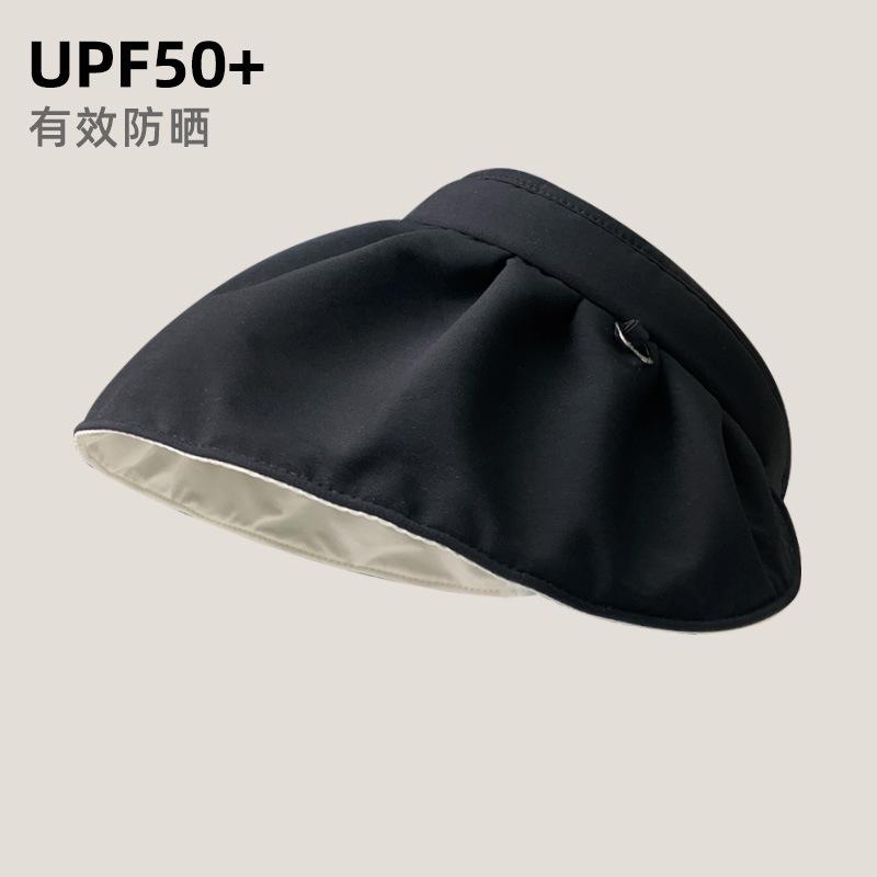 New empty top shell hat women's UV protection face covering summer cycling outdoor sweet sun hat women