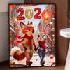 Disney diamond painting full of diamonds 5D Zootopia Nick Wilde Judy Hopps New Year diamond art home decoration creative handicrafts