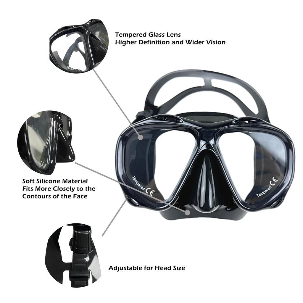 Professional Big Frame Adults Swimming Goggles with Nose Cover Anti Fog Wide View Swimming Gear for Man Woman Glasses Goggles