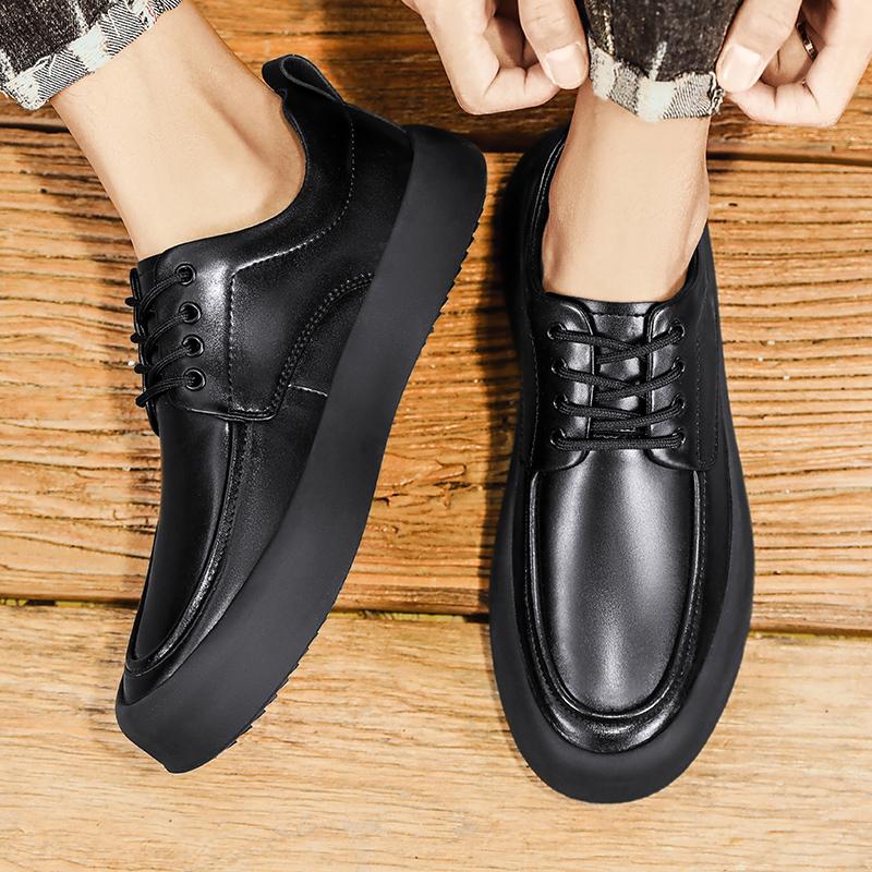 Luxury Brand Men Genuine Leather Shoes Fashion Flat Designer Minimalist Leather Casual Shoes Breathable Comfy Walking Shoes 2024