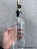 500ml Crystal White Glass Oil Control Pot for Soy Sauce and Vinegar, Self-Opening/Closing, 350ml Capacity.