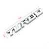 3D Metal Logo TURBO Emblem Creative Letters Nameplate Trunk Decal Turbo Sticker Car Boost Badge Auto Car Styling Accessories