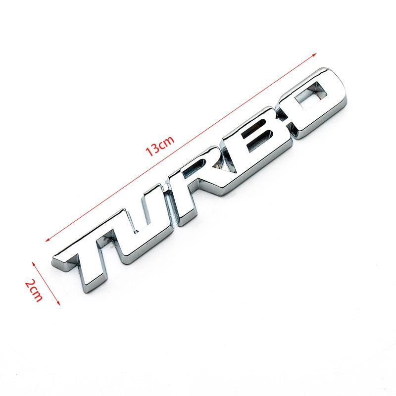 3D Metal Logo TURBO Emblem Creative Letters Nameplate Trunk Decal Turbo Sticker Car Boost Badge Auto Car Styling Accessories