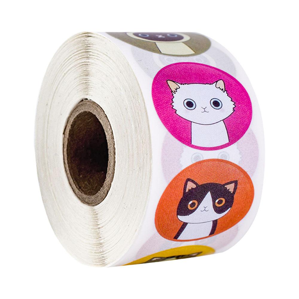 100-500Pcs High-Quality Lovely High-Quality Cat High-Quality Stickers High-Quality Sealing High-Quality Labels High-Quality Reward High-Quality