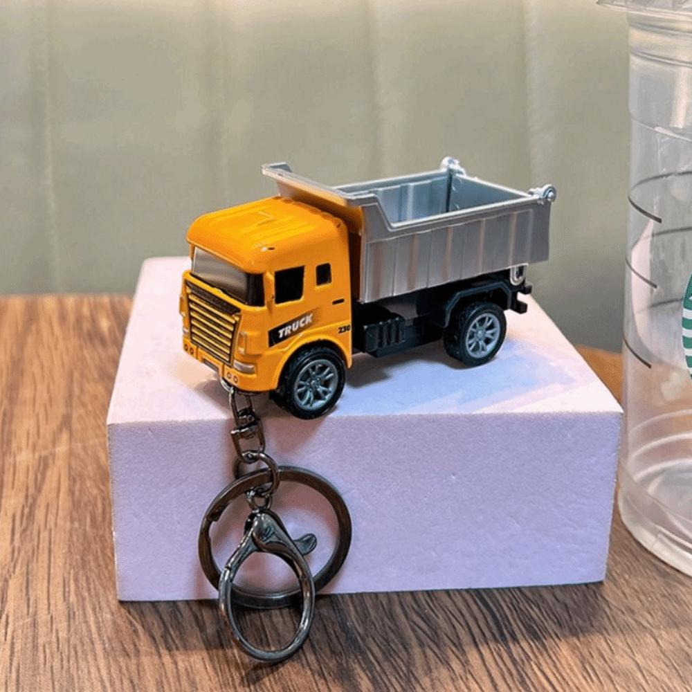 Cartoon Pullback Car Toy Pendant Movable Wheels Truck Key Pendant  Key/Backpack Decor