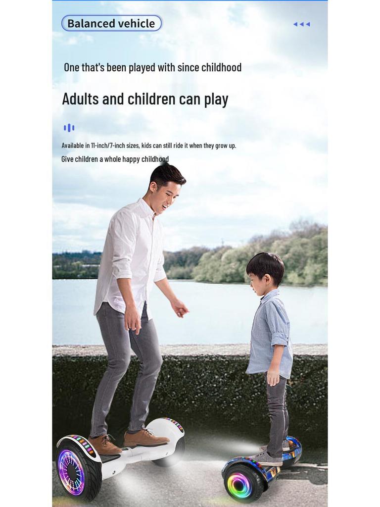 7-Inch Children's & Adults' Bluetooth Balance Scooter - Fast Electric Two-Wheeler