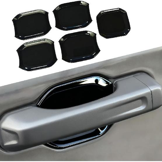 

Door Bowl Scratch Protector for 2018-2025 Jeep Wrangler JL JLU & Gladiator JT 4 Doors Exterior Door Handle Bowl Cover Trim Guard Accessories (Glossy Glossy Black
