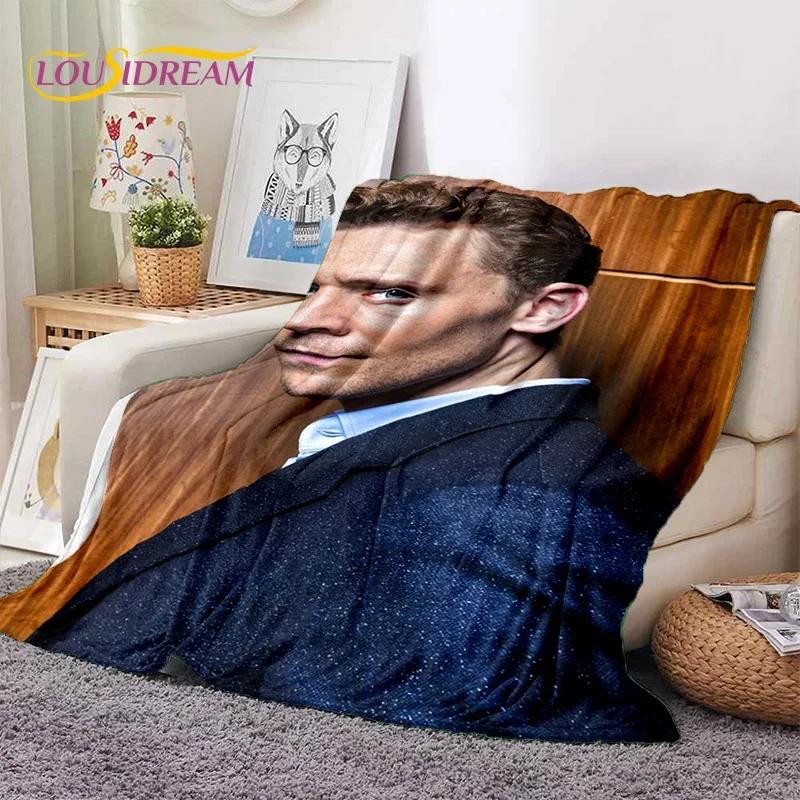 

3D Tom Hiddleston Collage Actor Soft Flannel Blanket for Beds Bedroom Sofa Picnic,Throw Blanket for Outdoor Leisure Nap Gift Kid 75x90cm( 29x35in )