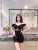 Sexy Women's Clothing Backless Pleated and Thin Suspender Dress Summer Primer Slim Hip Wrap Short Skirt