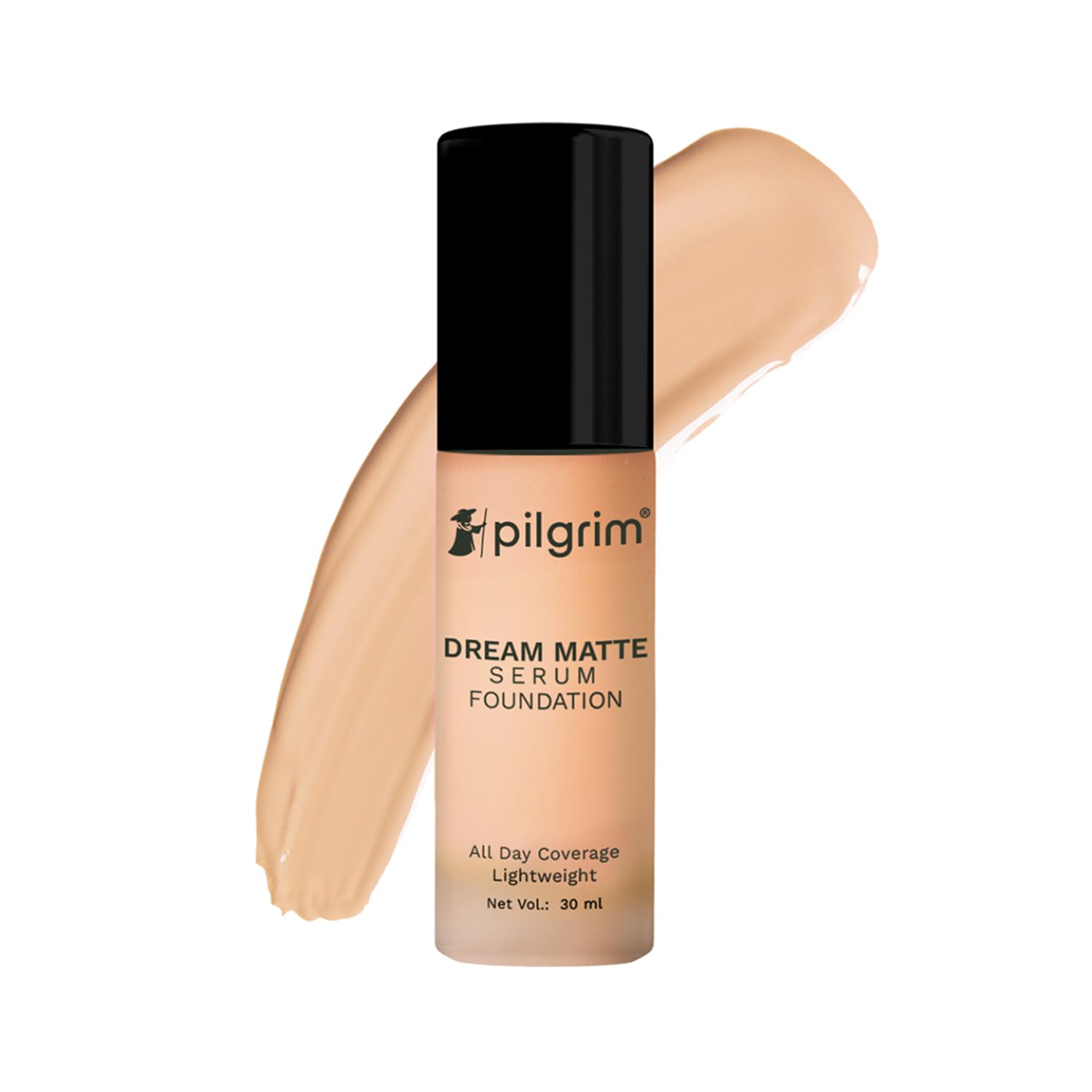

Pilgrim Medium Golden Beige Serum Liquid Foundation Matte Poreless 30 ml Buildable Coverage