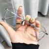 Transparent Computer Glasses Frame Women Men Anti Blue Light Round Eyewear Blocking Glasses Optical Spectacle Eyeglass