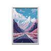 Pastelowy Krajobraz Górski Pastelowy Krajobraz Górski, 70X100 Cm, Rama Drewniana Jasny Dąb, Papier Matowy 230 Gsm