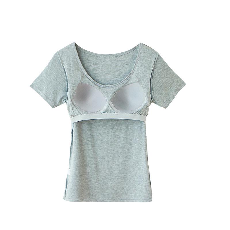 

Douyin Women s Modal Tank Top with Padded Bra - Integrated Yoga Sleepwear Layer 3XL for 140-165 lbs