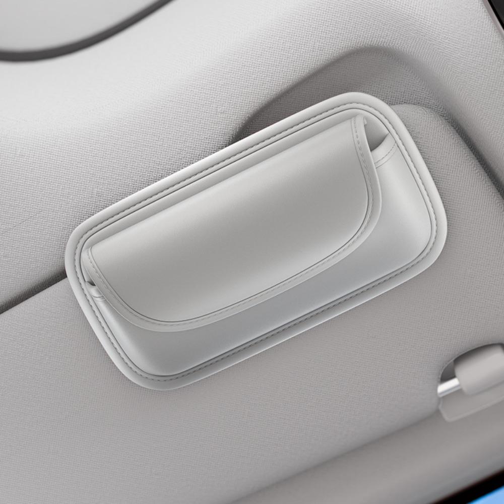 Scratch-Free Car Glasses Case with Hook And Loop Car Sun Visor Glasses Case  Automobile