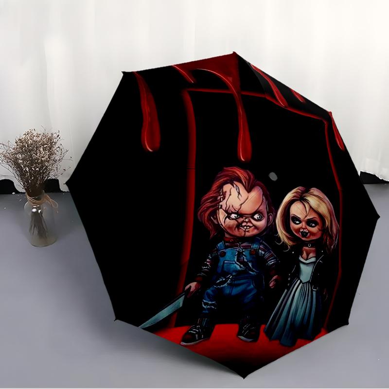 Chucky Fashionable Automatic Opening/Closing Folding Umbrella. Portable and Foldable, Ideal for Gift, Travel, and Daily Use.