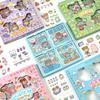 100 Sheets Lovely Cartoon Stickers Sweet Girl Decals Waterproof Adhesive for Child DIY Pencil Case Guitar Computer Cups Decor