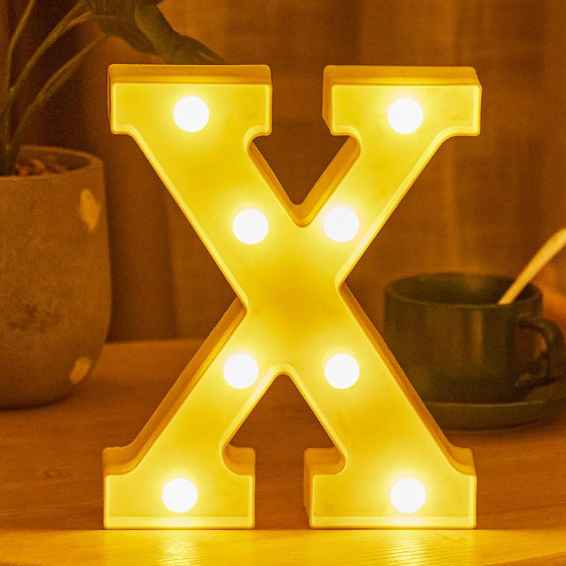 LED 21cm Warm Light Alphabet 0-9 Letters for Wedding Party Home Decor