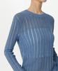 MUSINSA STANDARD WOMAN Women'S Flat Yarn Vertical Crochet Crew Neck Knit [Light Blue]