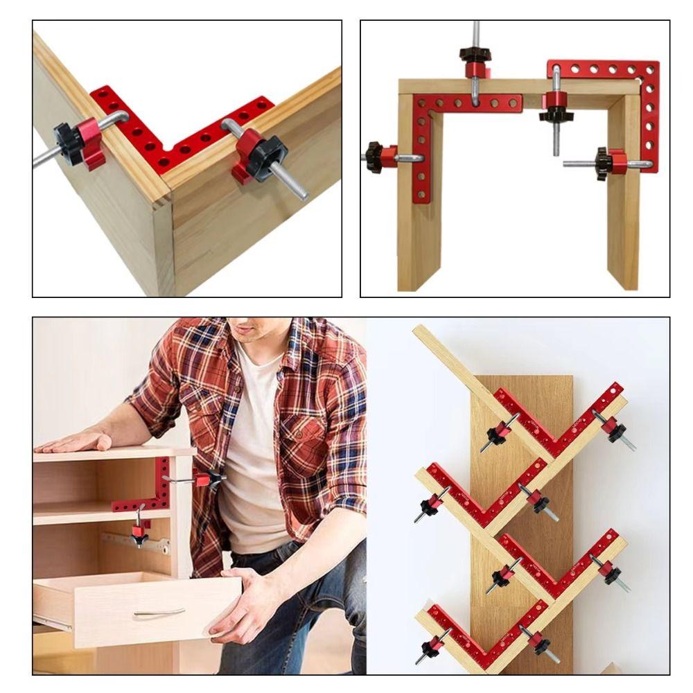 3/6/12/16Pcs Auxiliary Fixture Corner Clamp Aluminum Zinc Zinc Alloy Positioning Squares Woodworking