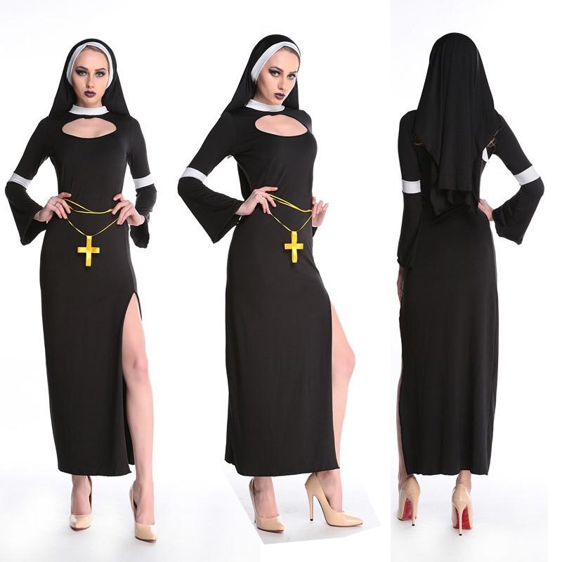 Alluring Women's Sexy Nun Fancy Dress Costume Perfect For Costume Parties And Events