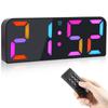 Koolertron Large Screen Digital Clock Wall Hanging Tabletop Capital Letters Large Alarm Clock Display Alarm Countdown Countup Stopwatch with Remote