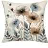 Neutral watercolor floral pattern printing pillowcase living room sofa cushion cover home bedroom room decoration 45x45cm