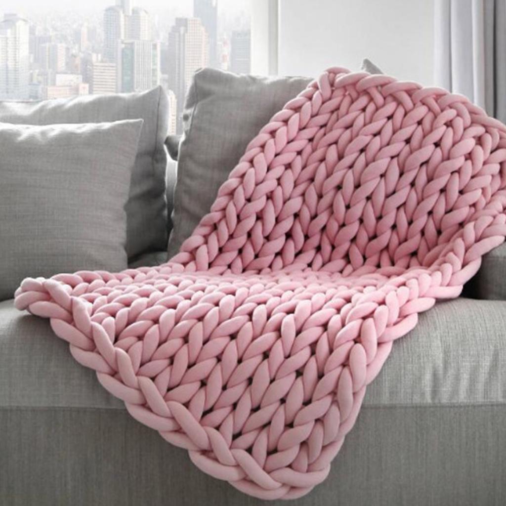 Soft Bulky Yarns 18.59YardX2cm Baby Blankets Yarns for Weaving Scarves Throw Cushion Baby Basket Knitting Handmade Bag
