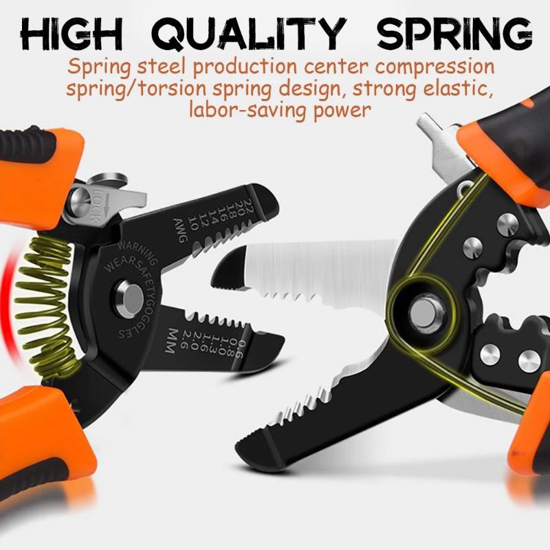 1Pc 10 In 1 Wire Pliers Multifunctional Electrician Peeling Household Network Cable Wire Stripper Puller Stripper Tools