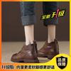 Brown British Martin Boots Women's 2025 Autumn New Short Women's Boots Casual Versatile Retro Short Boots Adult