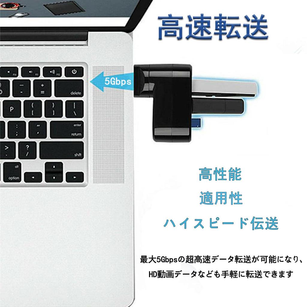 USB USB USB Combo USB Port and Portable 3-Port Hub, 3.0 + 2.0 Hub, Bus-Powered. Expansion, 90°/180° Rotation, High-Speed Hub, Lightweight, Compact,