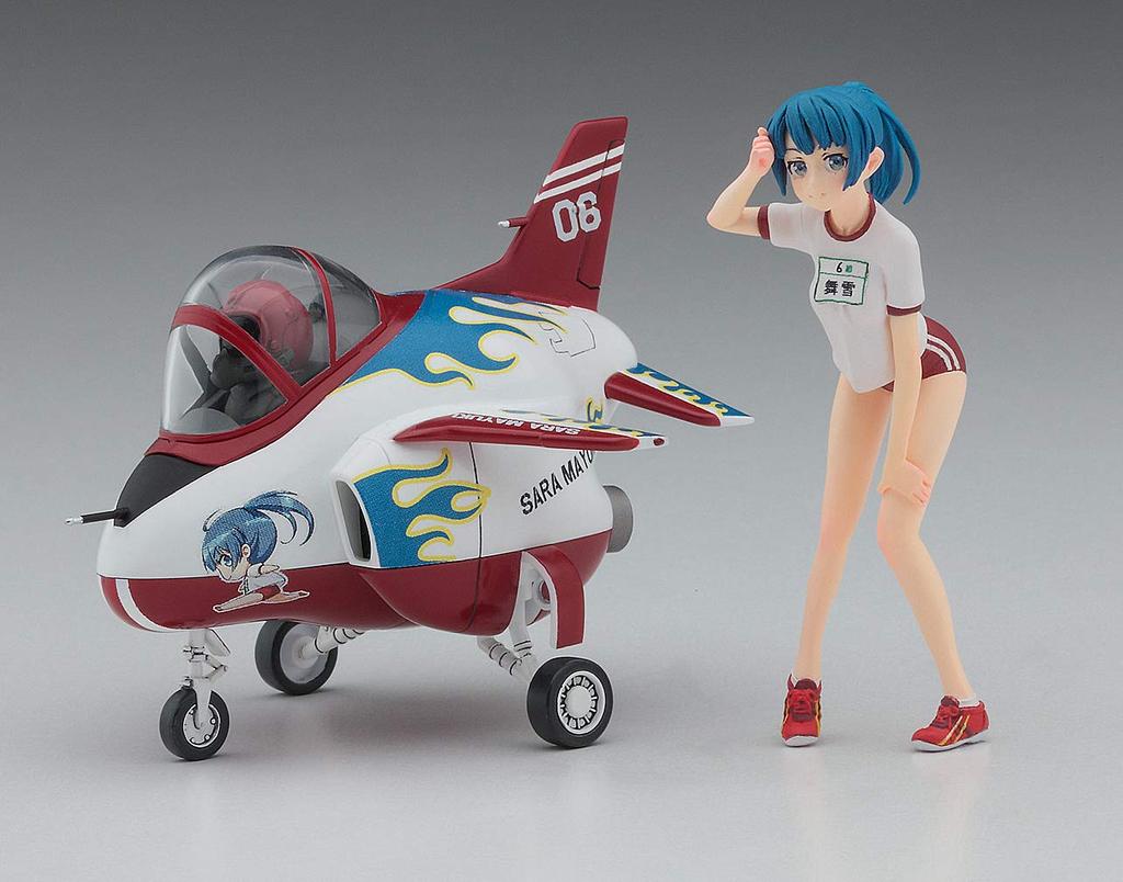 Hasegawa Tamago Girls Collection Maiyuki Sara Tamago Hikoki Resin Figure Plastic Model SP387 No.06 1/20 W/ T-4 & Non-Scale