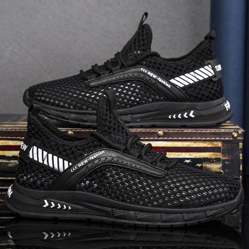 Large size men's shoes 2025 summer mesh sports shoes breathable mesh sports and leisure shoes low-top versatile trendy shoes