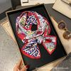 Long Silk Scarf Women's New Small Silk Scarf Printing Simulation Silk Tied Bag Streamer Explosion Sweet Little Scarf