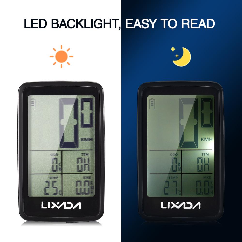Lixada USB Şarj Edilebilir Kablosuz Bisiklet Cycle Bilgisayarı Bisiklet Hız Ölçer Kilometre Sayacı için Lixada Bisiklet Bilgisayarı Montaj Tutucu