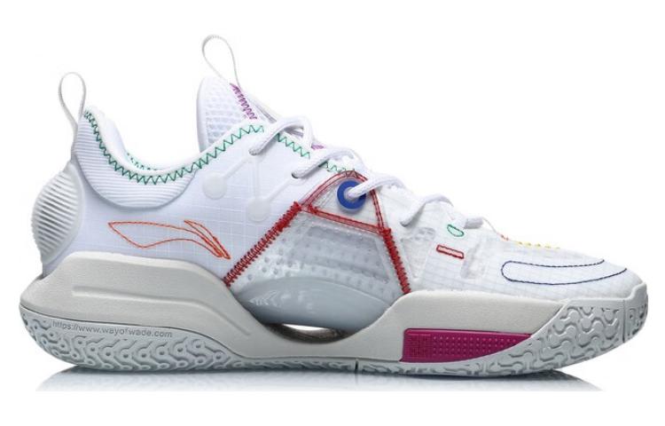 Li Ning All City 9 V1.5 Abrasion Resistant Breathable Low Top Basketball Shoes Men's White ABAT121-1