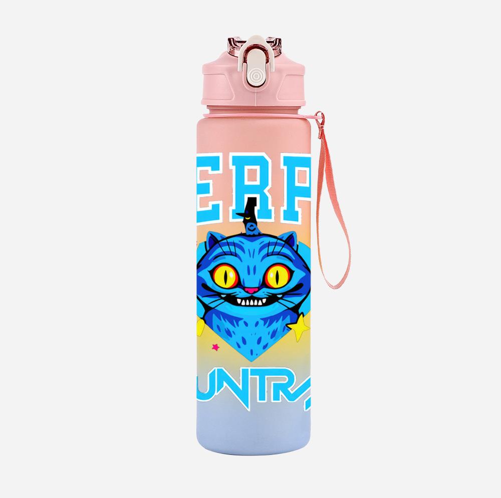 Anime Cartoon K-Pop Demon Hunters Printed 750Ml Water Bottle Large Capacity Drinking Cup Portable Outdoor Sports Water Cup Children Gift