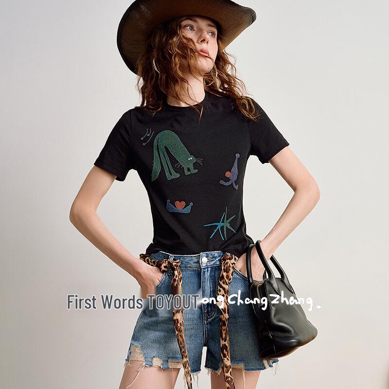 Chuyu Art Collaboration Women s Lyocell Short Sleeve T-Shirt M